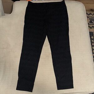 Romeo & Juliet Couture Black and Gray Striped Pants